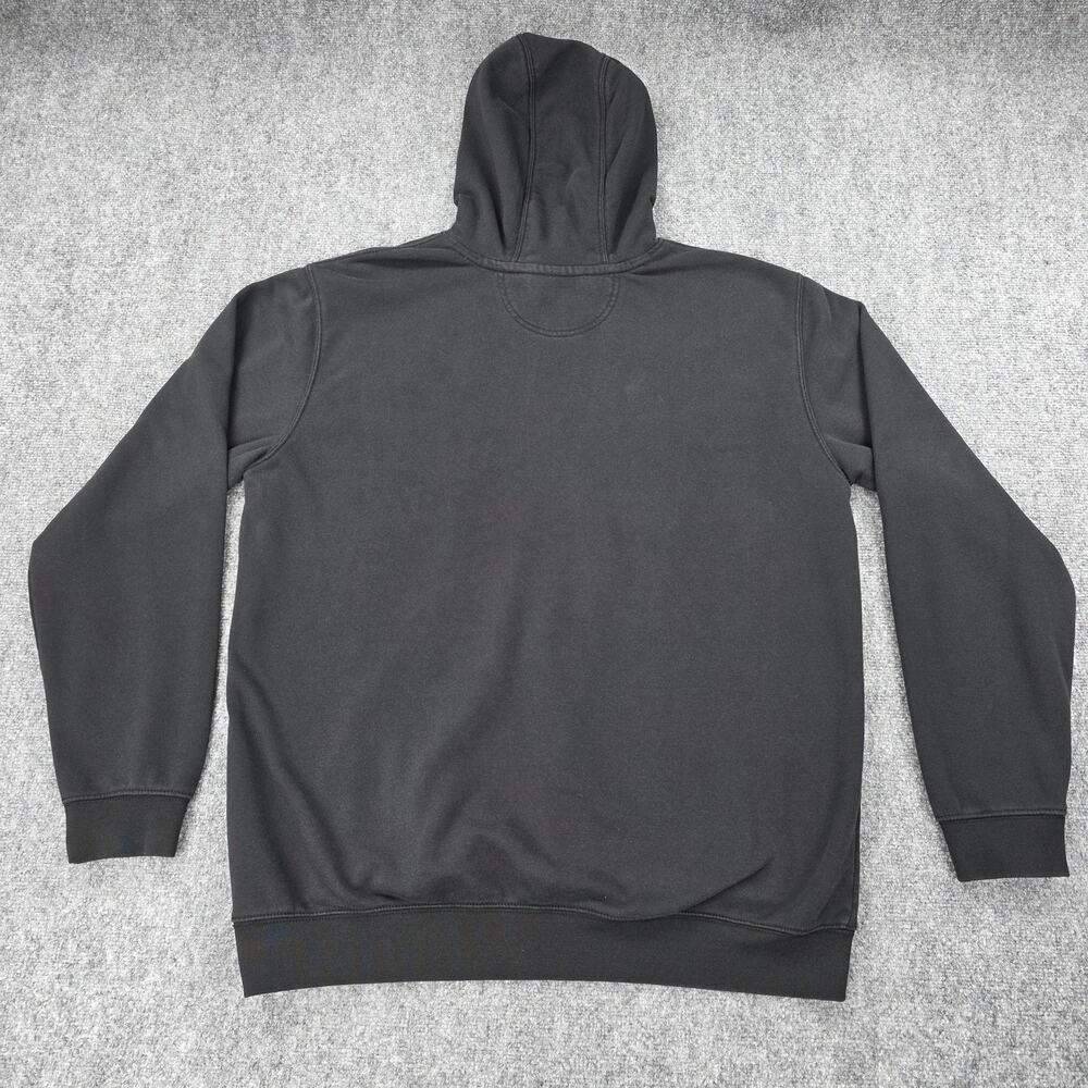 Carhartt Hoodie Mens Large Black Loose Fit EFCO Logo Fleece Pullover Workwear - Picture 3 of 16